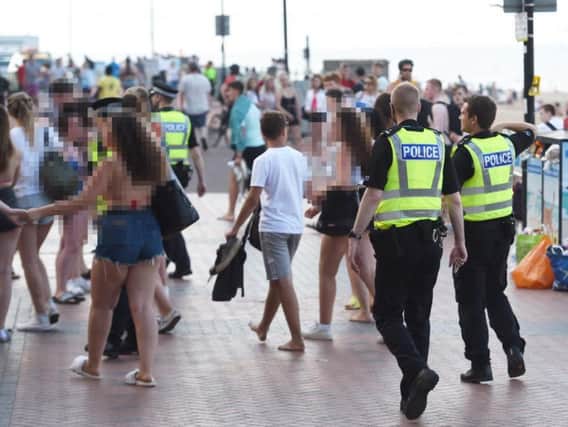 Mass fights broke out at Portobello Beach during Thursday's hot weather. Picture: JP