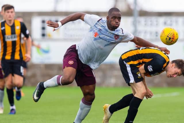 Uche Ikpeazu in action for Hearts. Picture: SNS