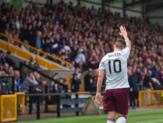 Jamie Walker takes the acclaim after putting Hearts 1-0 ahead at East Fife