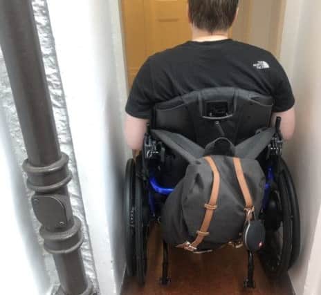 Narrow corridors are a major problem for disabled people in Edinburgh.