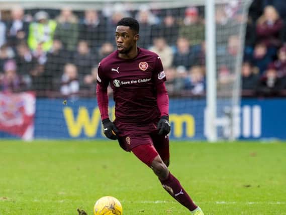 Lennard Sowah in action for Hearts. The German utility man is a reported target for Kilmarnock