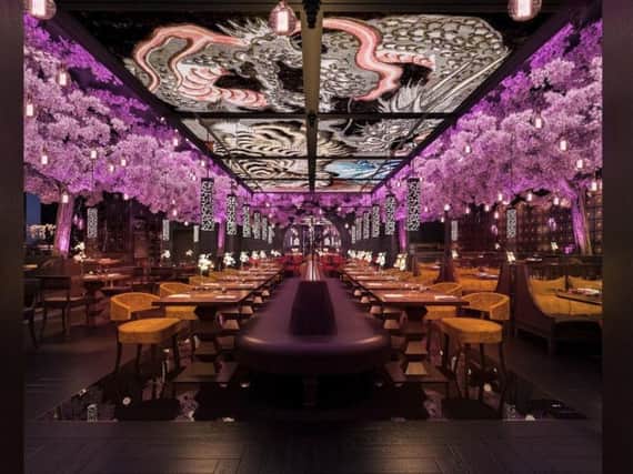 A preview of the main dining room at Tattu Edinburgh, due to open in the autumn.