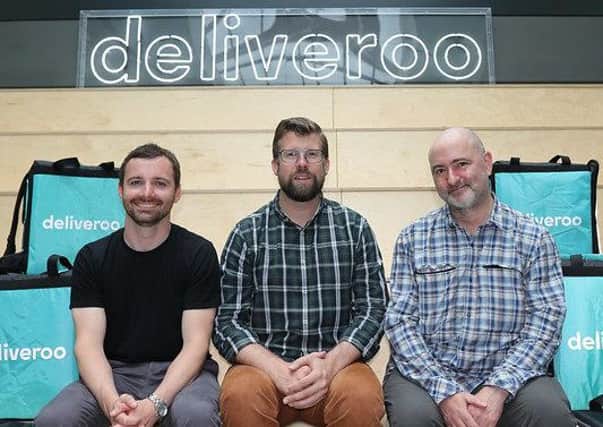 From left: Andy Robinson, chief commercial officer at Cultivate; Dan Winn, vice president of engineering at Deliveroo; and Paul Wilson, MD at Cultivate. Picture: contributed