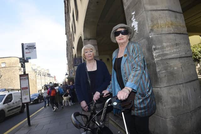 Margaret Durkin and Margaret Bishop are upset that the number 35 bus has been rerouted. Picture: Greg Macvean