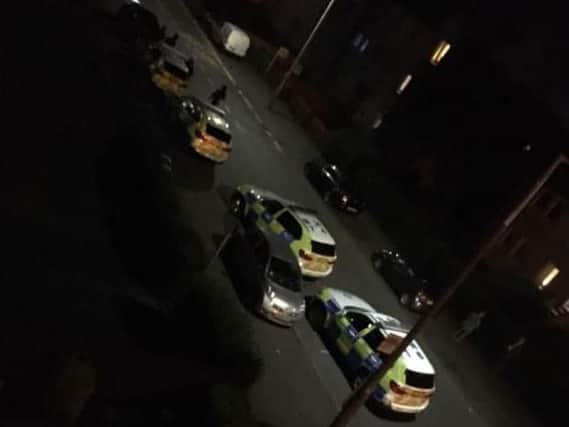 the scene on Lochend Drive. PIC: Kayleigh Graham