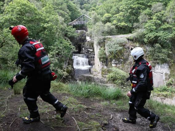 Emergency services are working at Bracklinn Falls near Callander in Perthshire.
