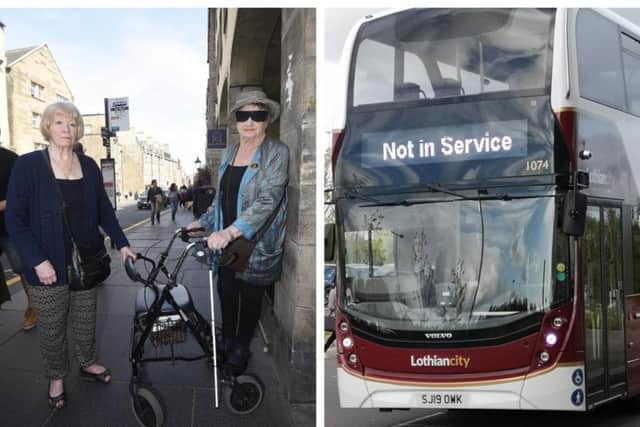 Margaret Durkin and Margaret Bishop are upset that the number 35 bus has been rerouted. Picture: Greg Macvean