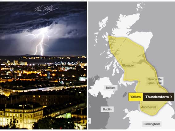 A thunderstorm warning has been issued for large parts of Scotland. PIC LEFT: Kevin Klein