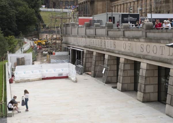 Work on the National Galleries site is £6 million over budget. Picture: Ian Rutherford