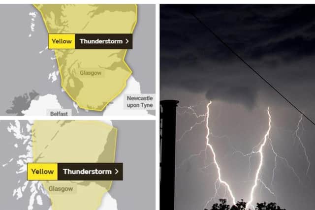 Two day yellow thunderstorm warning hits Edinburgh as expert forecasters warn of hail