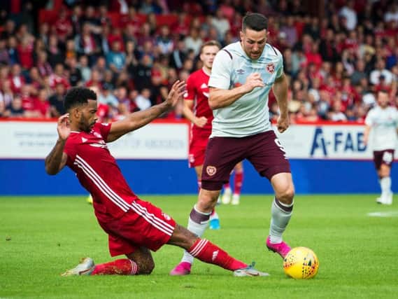 Conor Washington impressed as a substitute in Hearts' 3-2 defeat at Aberdeen