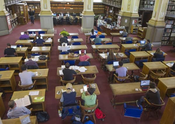 The reading room at Edinburgh's Central Library  Picture Ian Rutherford