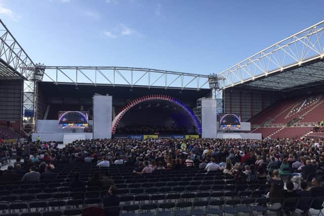 The Los Angeles Philharmonic Orchestra opened the 73rd Edinburgh International Festival at Tynecastle on Friday