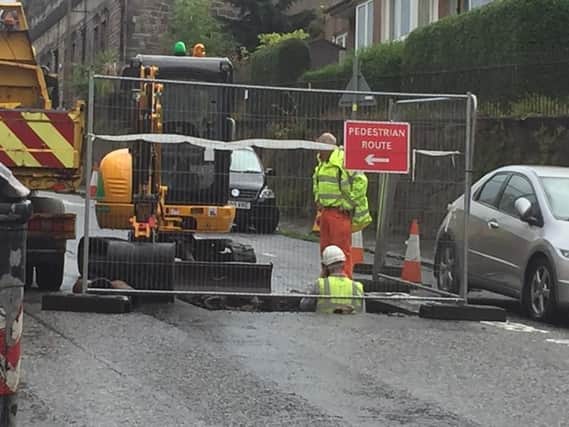 The repairs on Broughton Road.