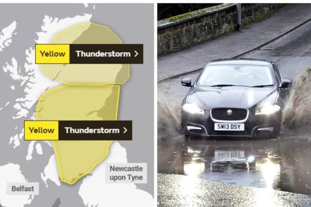 The yellow weather warning is in place for the majority of Wednesday