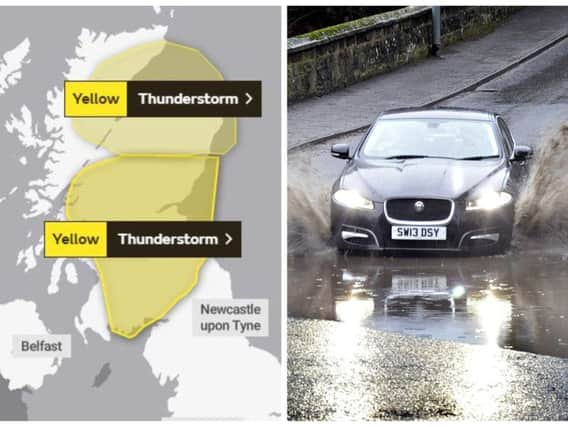 The yellow weather warning is in place for the majority of Wednesday