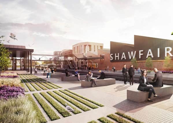 An artist's impression of Shawfair town centre.