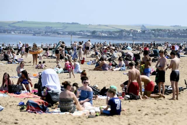 Portobello Beach is always packed on a sunny, summer day - but where do people put their litter? (Picture: Lisa Ferguson)