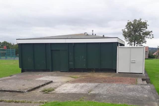 The letter demands the removal of the metal container which was placed beside Hutchison Vale's pavilion.