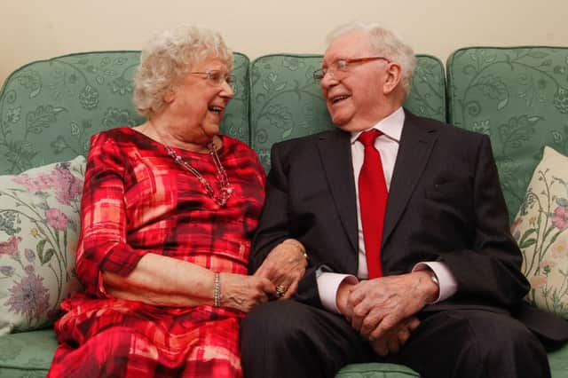 Marjorie and Johnny Gibson of Balerno who are celebrating their 70th Wedding Anniversary.