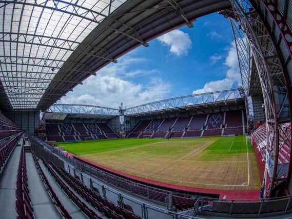 Last Fridays Fringe show left noticeable damage to the Tynecastle playing surface ahead of Hearts match against Ross County.