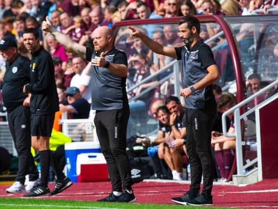 Stuart Kettlewell (right) was proud of Ross County's players in the 0-0 draw at Tynecastle.