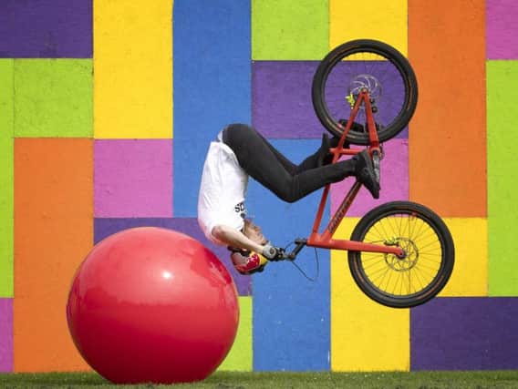 Danny MacAskill made his Fringe debut this year in the Drop & Roll Show on the Meadows before suffering a knee injury.