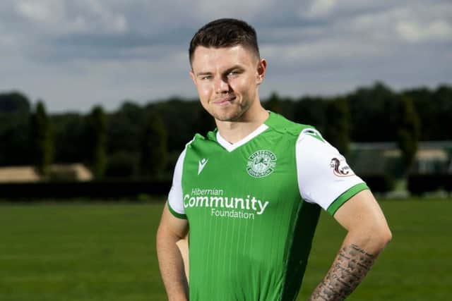 Glenn Middleton is unveiled at Hibernian Training Centre