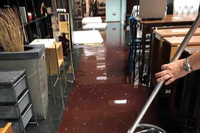 Flooding at the store. Picture: Contributed