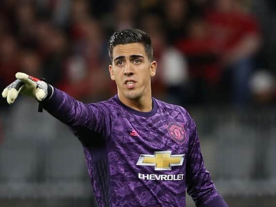Joel Pereira in action for Manchester United