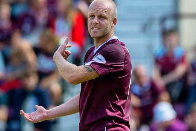 Steven Naismith in action against Ross County at Tynecastle
