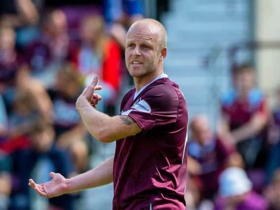 Steven Naismith in action against Ross County at Tynecastle