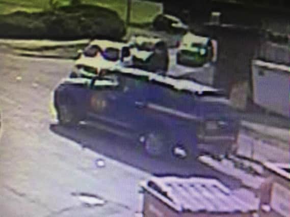 CCTV footage shows the blue Ford Ranger towing the boat