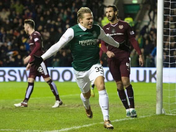 Jason Cummings scored five times against Hearts while at Hibs.