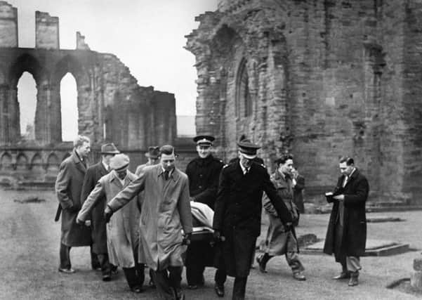The Stone of Destiny was recovered from Arbroath Abbey in 1951 after being taken from Westminster Abbey by nationalist students.