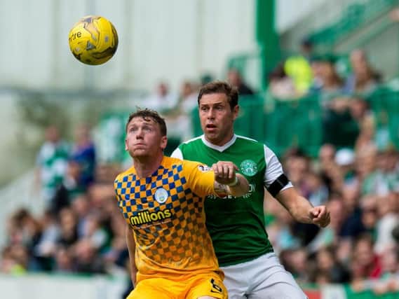 Grant Holt and Michael Doyle go head-to-head in a previous clash at Easter Road