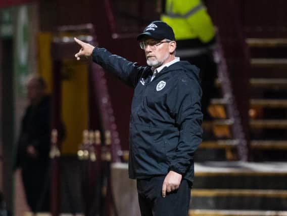 Craig Levein watches his side during Hearts' 2-1 win over Motherwell. Pic: SNS