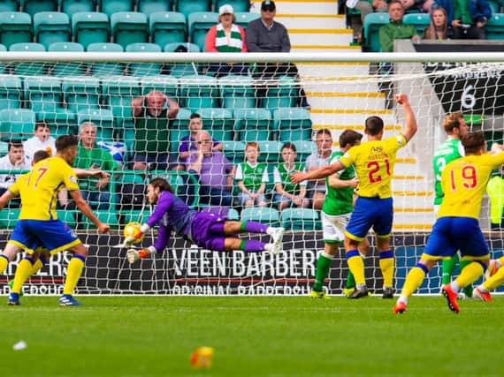 Hibs conceded three times against Championship side Morton.