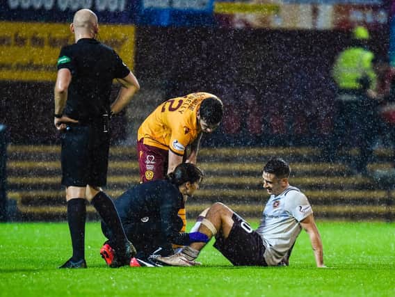 Jamie Walker sustained his injury at Fir Park on Friday.