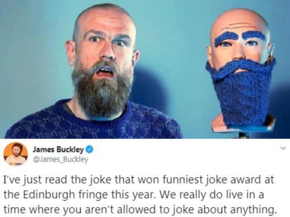 Swedish comedian Olaf Falafel (top) won TV channel Dave's prestigious award for "Funniest Joke of The Fringe" award with a brassica-based pun.