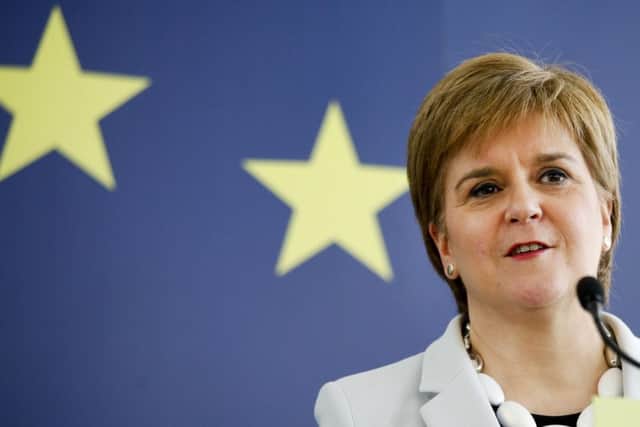 Nicola Sturgeon wants to offer remain supporters a route back to the EU through Scottish independence. PIcture: Alistair Linford