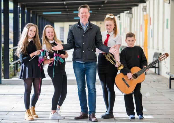 Director Fergus Linehan launches the International Festivals partnership with Castlebrae High in 2015. The Festival has now forged a similar partnership with Leith Academy. Picture: Ian Georgeson