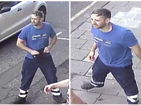 Police want to speak with the man, pictured.