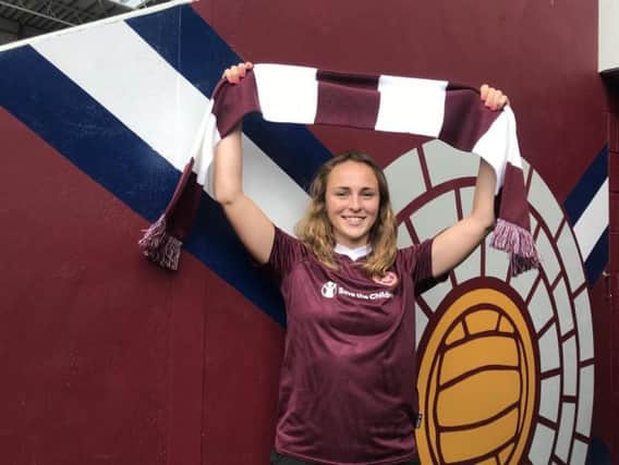 Maddy Brill-Edwards is unveiled as Hearts Women's new signing