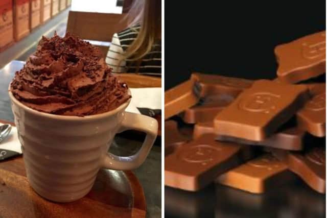 Chocolate from Hotel Chocolat/ Hot chocolate from Hotel Chocolat. Pic: Scott Gibson