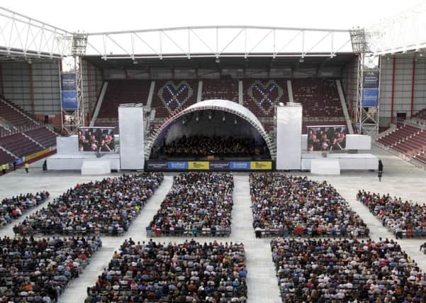 The free concert at Tynecastle got the Festival off to a spectacular start. Picture: Alistair Linford