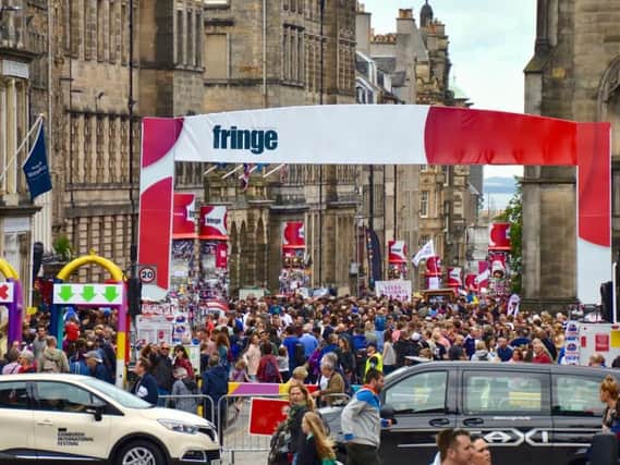 Crowds during the Edinburgh Fringe.