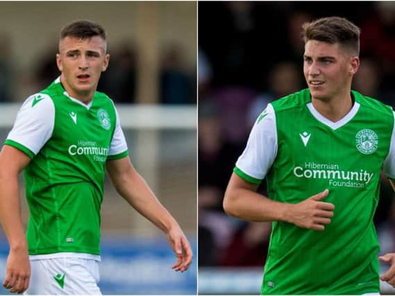 Josh Campbell (left) and Ben Stirling have joined Arbroath on loan
