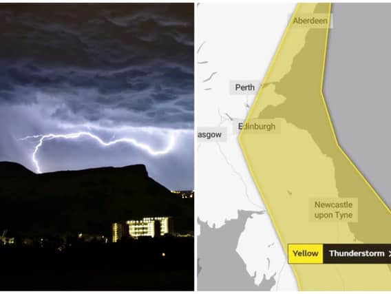 Edinburgh weather: Experts at Met Office issue yellow thunderstorm warning