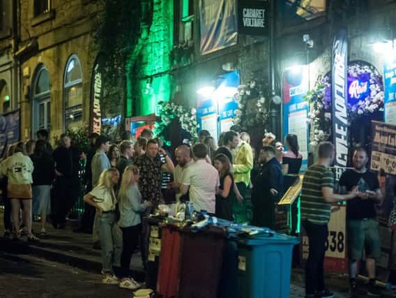 A number of people were out in the area on Saturday night for the end of the Edinburgh Festival.